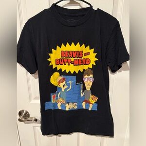 Beavis and Butt-Head Black T-Shirt Mens Medium